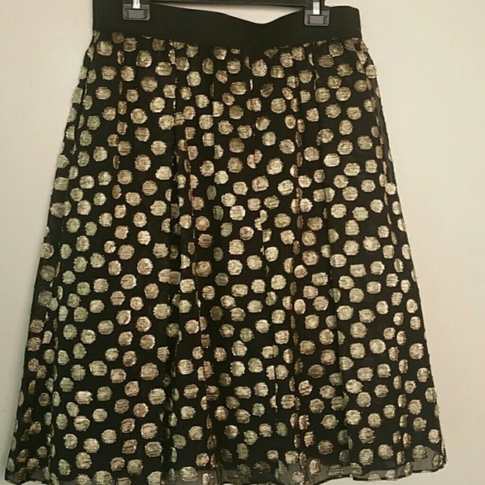 NWT RONNI NICOLE EVENINGS Metallic Dot Tulle Skirt - Picture 3 of 5
